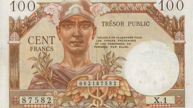 100 francs Trésor Public type 1955