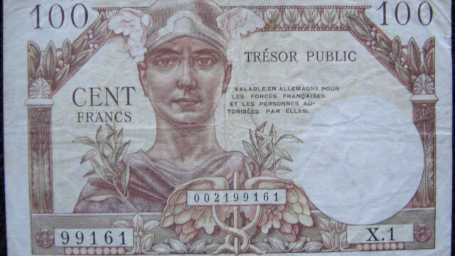 100 francs Trésor Public type 1955