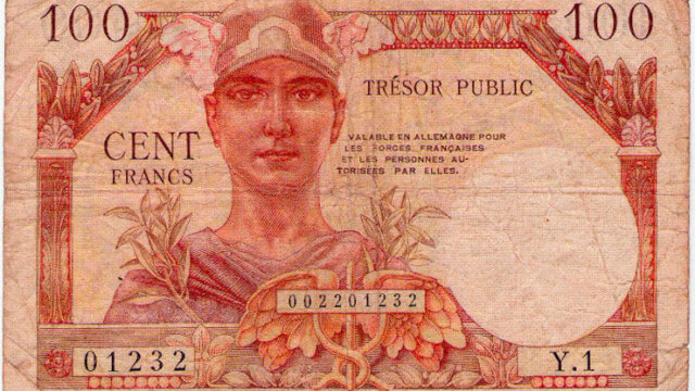 100 francs Trésor Public type 1955