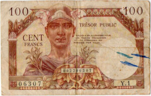 100 francs Trésor Public type 1955