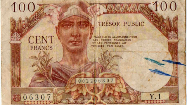 100 francs Trésor Public type 1955