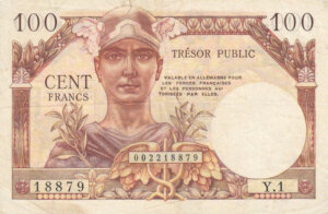 100 francs Trésor Public type 1955