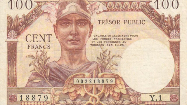 100 francs Trésor Public type 1955