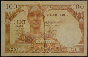 100 francs Trésor Public type 1955