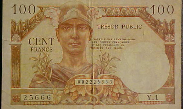 100 francs Trésor Public type 1955