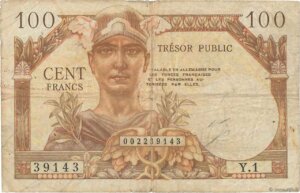 100 francs Trésor Public type 1955