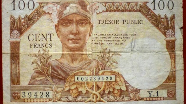 100 francs Trésor Public type 1955