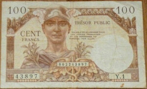 100 francs Trésor Public type 1955