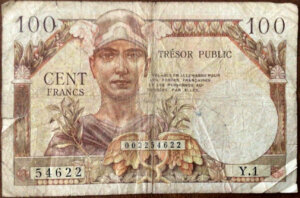 100 francs Trésor Public type 1955