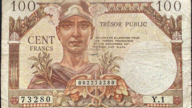 100 francs Trésor Public type 1955