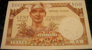 100 francs Trésor Public type 1955