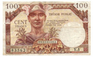 100 francs Trésor Public type 1955