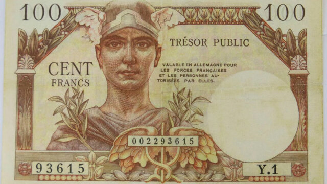 100 francs Trésor Public type 1955