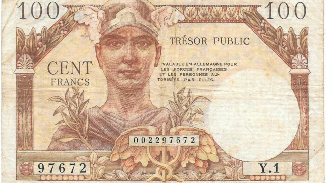 100 francs Trésor Public type 1955