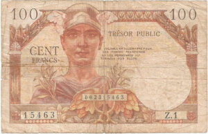 100 francs Trésor Public type 1955