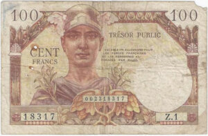 100 francs Trésor Public type 1955