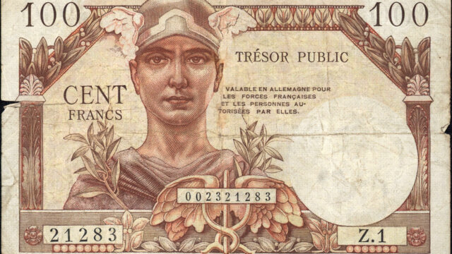 100 francs Trésor Public type 1955