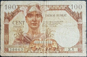 100 francs Trésor Public type 1955