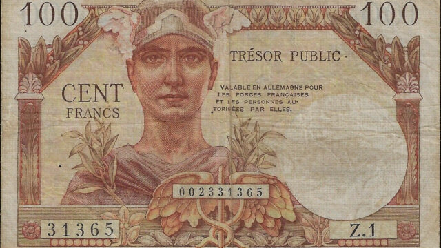 100 francs Trésor Public type 1955