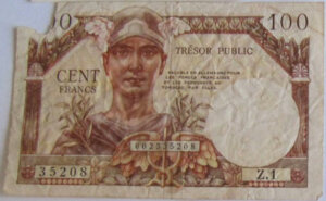 100 francs Trésor Public type 1955