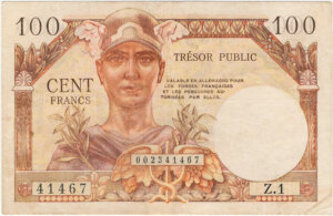 100 francs Trésor Public type 1955