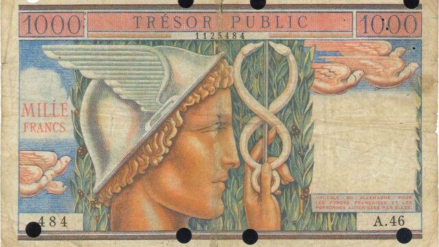 1000 francs Trésor Public type 1955