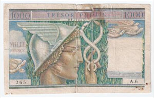 1000 francs Trésor Public type 1955