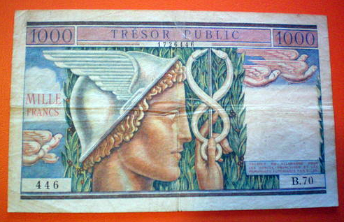 1000 francs Trésor Public type 1955