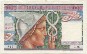 1000 francs Trésor Public type 1955