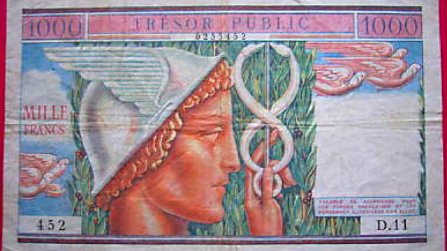 1000 francs Trésor Public type 1955