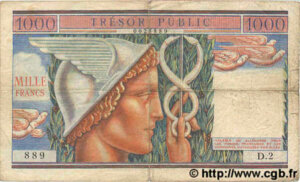 1000 francs Trésor Public type 1955