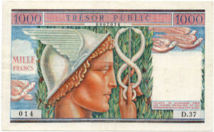 1000 francs Trésor Public type 1955