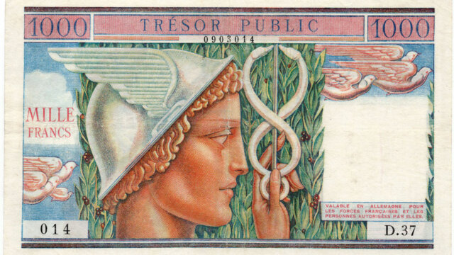 1000 francs Trésor Public type 1955