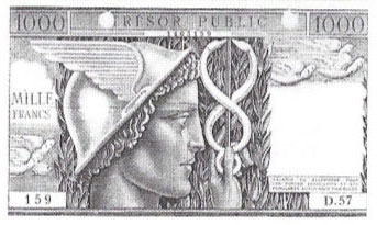 1000 francs Trésor Public type 1955