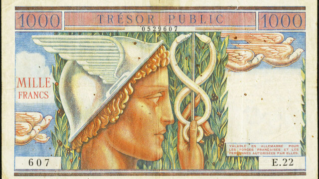 1000 francs Trésor Public type 1955