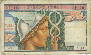 1000 francs Trésor Public type 1955