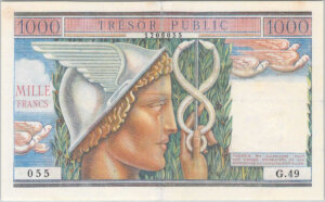 1000 francs Trésor Public type 1955