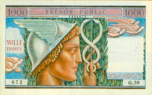 1000 francs Trésor Public type 1955