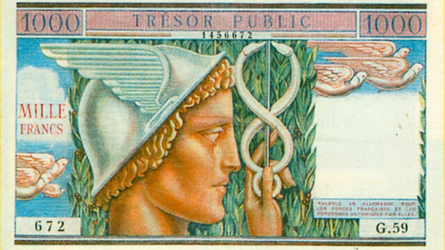 1000 francs Trésor Public type 1955