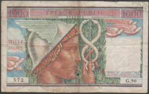 1000 francs Trésor Public type 1955