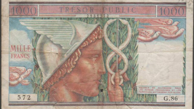 1000 francs Trésor Public type 1955