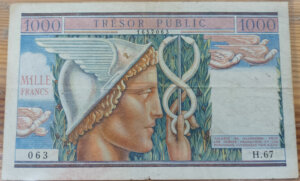 1000 francs Trésor Public type 1955