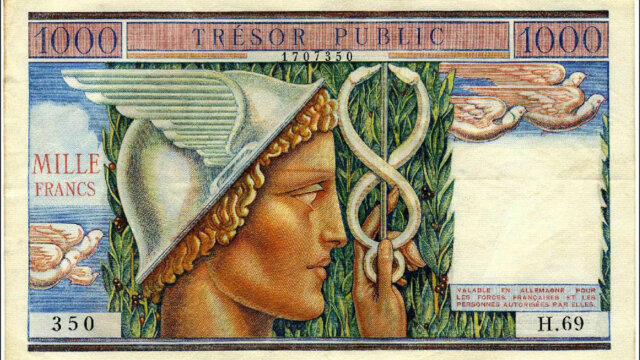 1000 francs Trésor Public type 1955