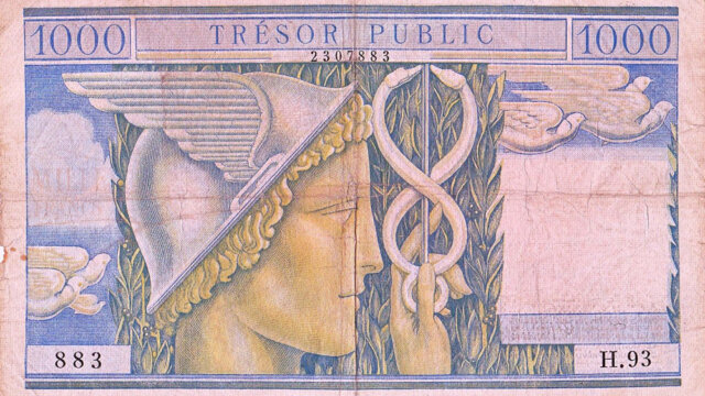 1000 francs Trésor Public type 1955