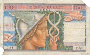 1000 francs Trésor Public type 1955