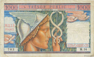 1000 francs Trésor Public type 1955