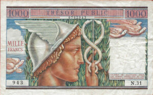 1000 francs Trésor Public type 1955