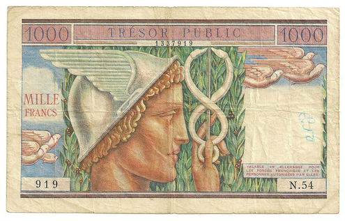 1000 francs Trésor Public type 1955