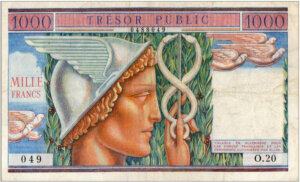 1000 francs Trésor Public type 1955