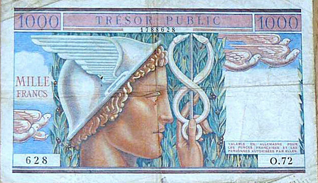 1000 francs Trésor Public type 1955